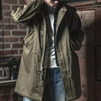 Parka Bronson M-1951 Fishtail, парка из сатинового хлопка, армейский тип M-51, куртка-пальто