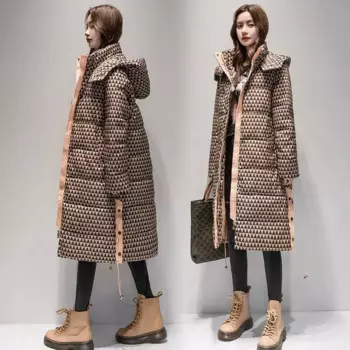 Парка с капюшоном женская зимняя длинная толстая теплая куртка Chaqueta Mujer Женская пуховая одежда с хлопковой подкладкой куртка