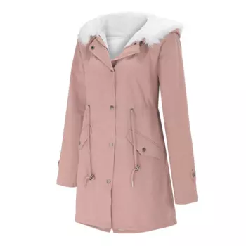 Парка женская длинная с капюшоном, хлопковая Парка свободного покроя, теплая ветрозащитная куртка на каждый день, Размер 5xl, Осень-зима