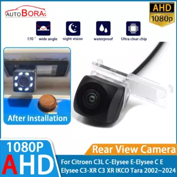 Парковочная автомобильная камера заднего вида AHD 1080P ночного видения для Citroen C3L C-Elysee E-Elysee C E Elysee C3-XR C3 XR IKCO Tara 2002 ~ 2024