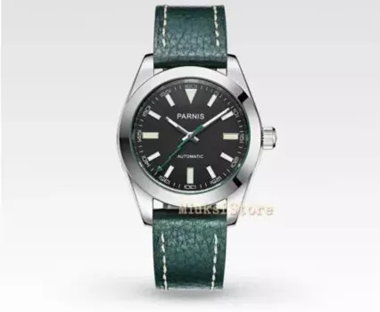 Parnis 40 мм сапфировое стекло черный светящийся циферблат кожаные мужские часы мужские наручные часы лучший бренд роскошный подарок