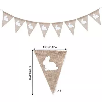 Пасхальная гирлянда из джута ZQNYCY