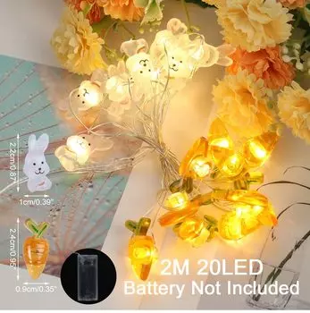 Пасхальная светодиодная гирлянда в виде кролика