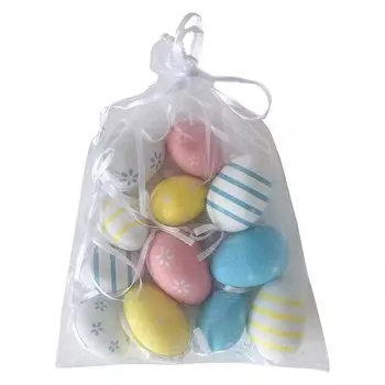 Пасхальные яйца подвески пластик ACRDDK 12 шт