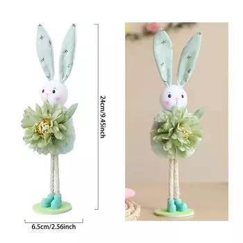 Пасхальные украшения кролики розовый желтый