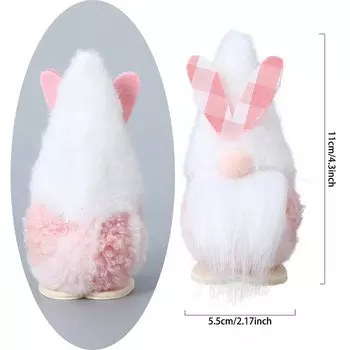 Пасхальные украшения, самостоящие весенние гномы с кроличьими ушками, шляпа, подарки ручной работы в виде кролика, эльф, безликая кукла, праздничные товары для дома