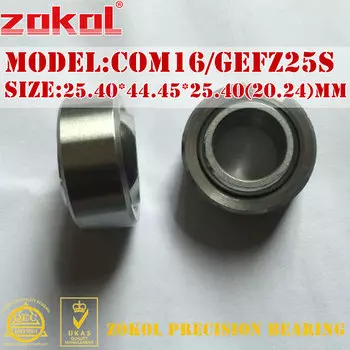Пассивные подшипники скольжения COM16 COM16T GEFZ25S, подшипник ZOKOL x 25,40x44,45 (25,40) мм, 20,24