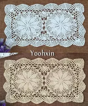 Хлопковая вязаная скатерть yoohxin белая