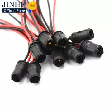 Патрон для лампочек W5W T10, для автомобилей, грузовиков, лодок, мягкий, резиновый, 10 шт.