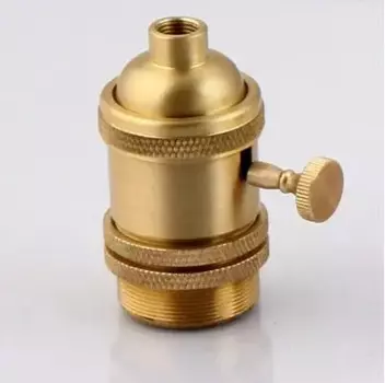 Патрон для лампы E27, латунный, ретро-стиль, 5 шт.