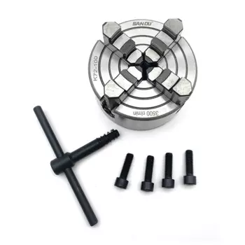 Патрон токарный, 100 мм, 4 кулачка