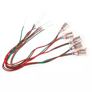 Патроны для ламп E10, пластик, 5 шт.