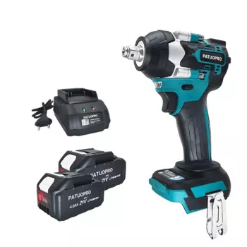 PATUOPRO 500N.M Аккумуляторный ударный гайковерт с крутящим моментом 1/2 дюйма Бесщеточный электрический ключ 4-скоростной домашний электроинструмент для батареи Makita 18 В
