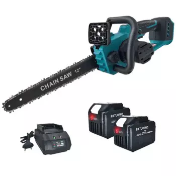 PATUOPRO Бесщеточная электрическая цепная пила 12 дюймов для аккумулятора Makita 18 В