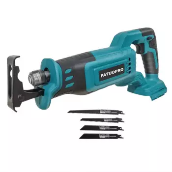 PATUOPRO Бесщеточная сабельная пила с 4 лезвиями для аккумулятора Makita 18 В