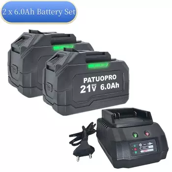 PATUOPRO Литий-ионный аккумулятор 2.0-6.0 Ah для Makita 18 В