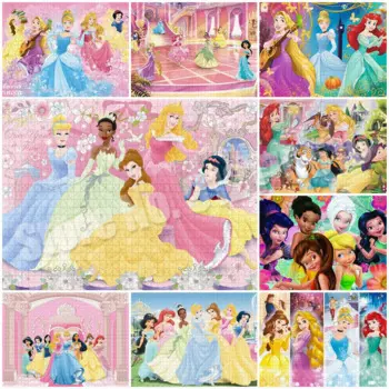 Пазлы для взрослых, 1000 шт., Disney бумага "Принцесса" Развивающие головоломки, декомпрессионные, Diy, большой головоломка игра игрушки Gift