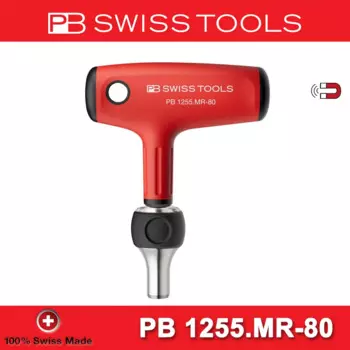 PB SWISS инструменты, храповая отвертка, сильный магнит для C6 и E6 1/4 "PrecisionBits PB 1255.MR- 80