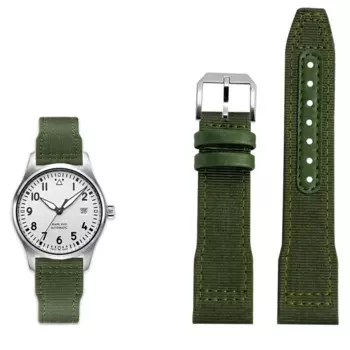 PCAVO нейлоновый кожаный ремешок для часов 20 мм 21 мм 22 мм подходит для IWC Le Petit Prince Big Pilot TOP GUN IW3777 черный спортивный парусиновый ремешок для часов