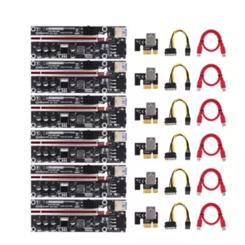 PCIE Riser 011 V011pro PCI E Express PCI-E 16X Riser видеокарта Riser GPU двойной 6-контактный адаптер графическая карта для майнинга