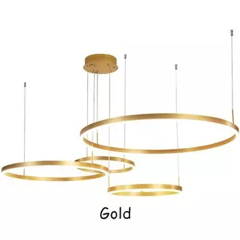 PDQ LED люстра, регулируемая яркость, черный, золотой, коричневый