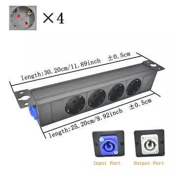 PDU Power Strip Schuko Powerlink box 3P Авиационная вилка 1-10 AC EU SOCKET