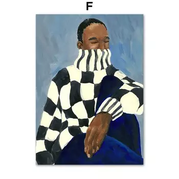 Печать на холсте 7-Space "Абстрактное чтение девушки, растение"