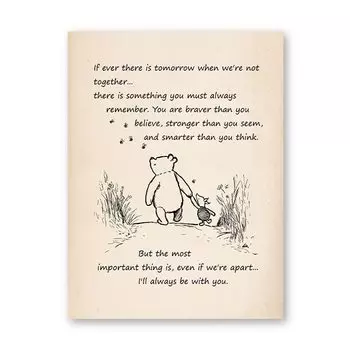 Печать на холсте Disney Винни-Пух цитата