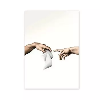 Печать на холсте "Создание Адама" WJWANG