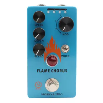 Педаль для создания спецэффектов для гитары MOSKYAUDIO FLAME, педаль для спецэффектов для хора, для глубины и смешивания, 4 режима выбора режима, Запчасти и аксессуары для гитары