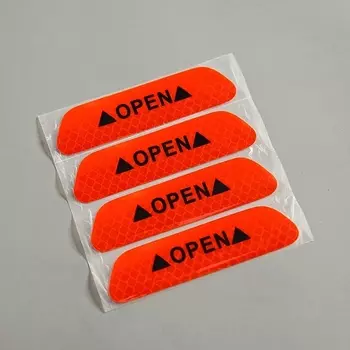 Pegatinas de seguridad para puerta de coche, cinta reflectante alta abierta, marca de advertencia Universal, accesorios para ext