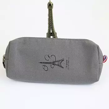 Пенал в стиле ретро с изображением башен, льняной чехол для карандашей в Парижском Стиле для студентов, Канцтовары, школьные принадлежности, офисные принадлежности
