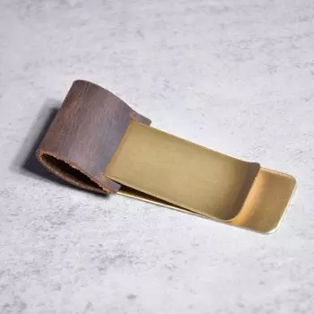 Пенал RAYSLIN из натуральной кожи коричневый