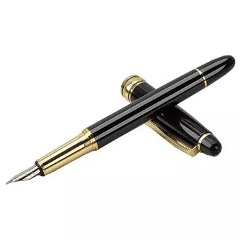 Перьевая ручка devoservice металлическая золотое перо