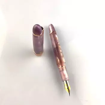 Перьевая ручка фиолетовая Kaigelu 356 с золотым зажимом, наконечник EF/F/M, красивые цвета, каучуковая чернильная ручка для офиса, деловые письменные подарки