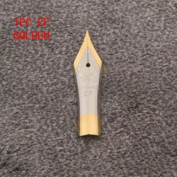 Перьевая ручка Jinhao 82 EF F M изгиб золотистая серебристая