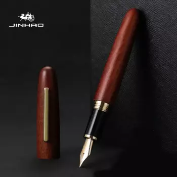 Перьевая ручка Jinhao 9056 из натурального дерева