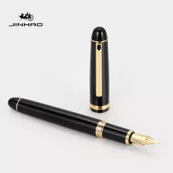 Перьевая ручка Jinhao X350 черная золотистая