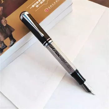 Перьевая ручка MAJOHN New-P138 поршень из латуни, металлический Восьмиядерный Классический Тонкий EF/F 0,38/0,5 мм, офисные принадлежности, подарок для письма