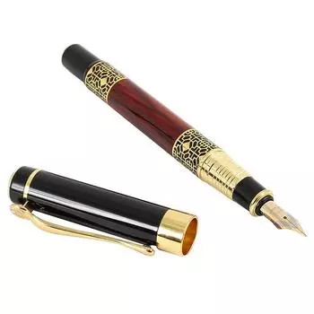 Перьевая ручка MOONBIFFY золотое перо из красного дерева
