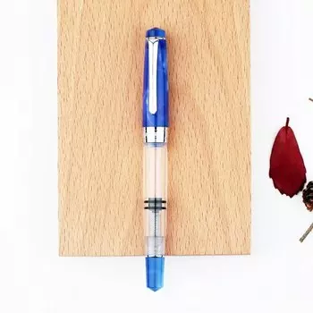Перьевая ручка PENBBS 309 из акрила серебристого цвета с иридиевым наконечником 0.5 мм