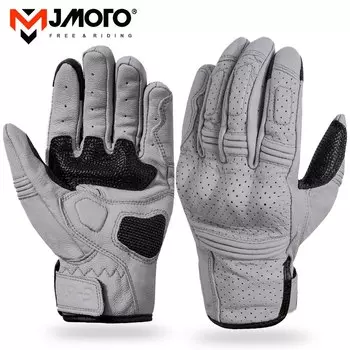 Перчатки мужские E-RIIL кожаные, для езды на мотоцикле, жесткие, защита, ударопрочные, сенсорные перчатки вождения