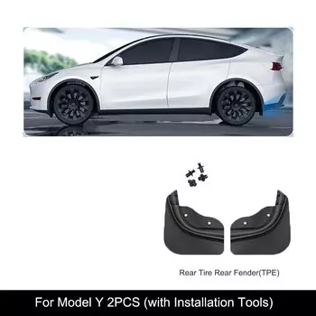 Переднее и заднее Брызговики для шин Tesla Model Y 2020-2023
