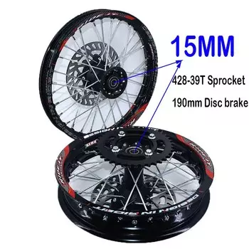 Передние диски 1,40-14 дюймов задние 1,85-12 дюймов колесные звездочки из алюминиевого сплава дисковый тормоз для KLX CRF Kayo ESB Кроссовый питбайк мотоцикл