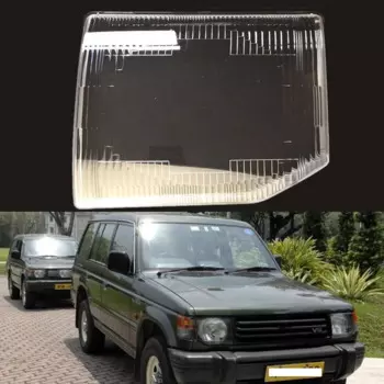 Передние фары для Mitsubishi Pajero V31 V32 V33, прозрачные лампы, лампа с оттенками shield, передние фары, стеклянные линзы