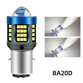 Передние фары для мотоцикла s H4 BA20 H6, светодиодные лампы, светильник ры CSP, линзы 3030SMD, 12 В, дальний/ближний свет, двухцветные противотуманные фары, аксессуары для мотора, скутера