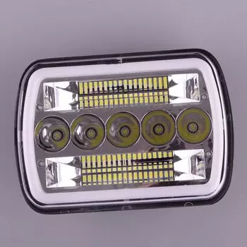 Передние фары головного света, 7x6 дюймов, дневные ходовые огни, сигнал поворота, задний свет, герметичная фара, подходит для Jeep Wrangler Chevrolet Astro Express GMC Savana Ford 500W IP67