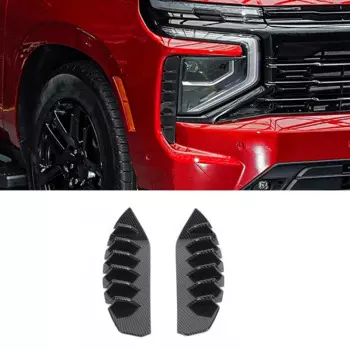 Передние фары, решетка, вентиляционная накладка для Chevrolet Tahoe Suburban 2021-2023, аксессуары, ABS, углеродное волокно