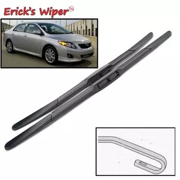 Передние гибридные щетки стеклоочистителя Erick's Wiper с левым рулем для Toyota Corolla E140 E150 2007-2012 Щетка для лобового стекла 26 "+ 14"