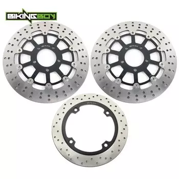 Передние и задние тормозные диски BIKINGBOY, роторы для Suzuki V-Strom DL 650 04-06 DL 1000 02-13 08 09 Kawasaki KLV 1000 04 05 06 07